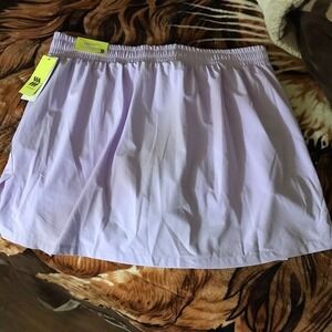 All In Motion Golf Skort SzL Lavender Poly/Spandex Pockets Elastic Waist NWT